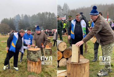 Лукашенко влаштував пропагандистське шоу: розмахував сокирою, згадував Польщу