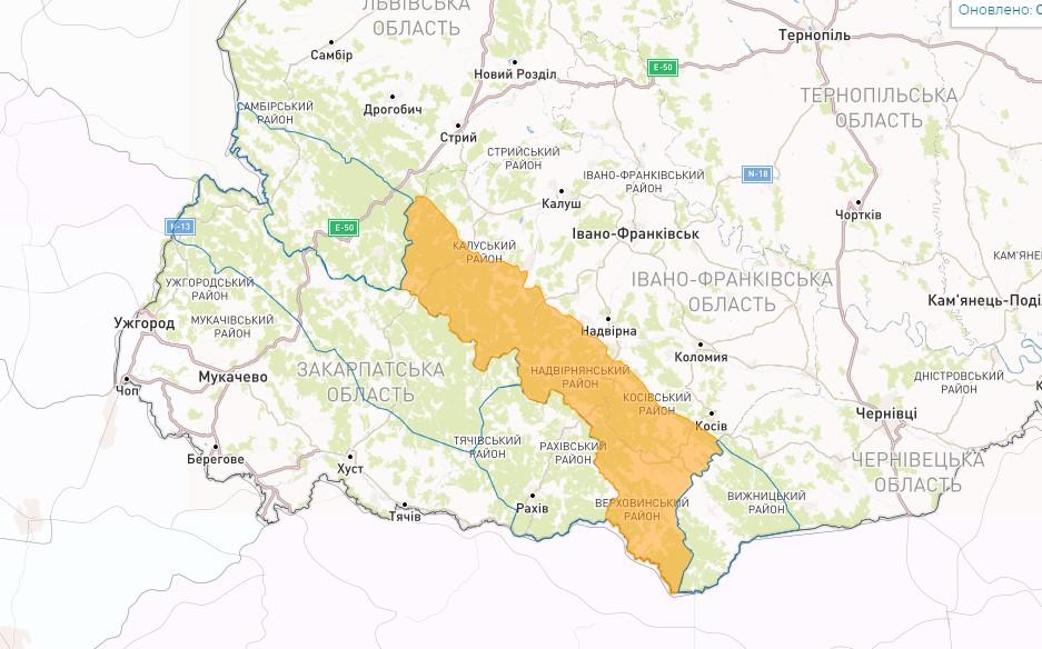 Лавинна небезпека 4 грудня / скріншот meteo.gov.ua Лавинна небезпека 4 грудня / скріншот meteo.gov.ua