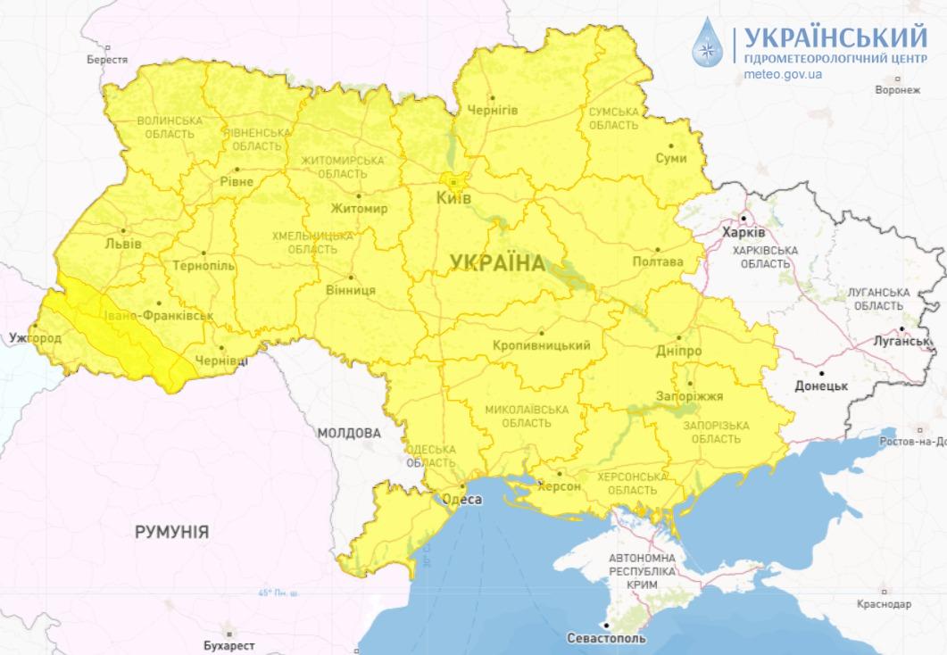 Почти по всей Украине 9 грульня ожидается туман / фото Укргидрометцентр Почти по всей Украине 9 грульня ожидается туман / фото Укргидрометцентр