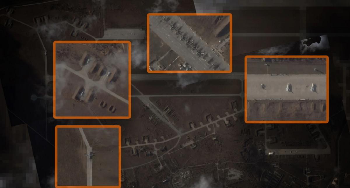 Супутникові знімки Planet Labs, аеродром Гвардійське, 13 листопада 2022 року Супутникові знімки Planet Labs, аеродром Гвардійське, 13 листопада 2022 року