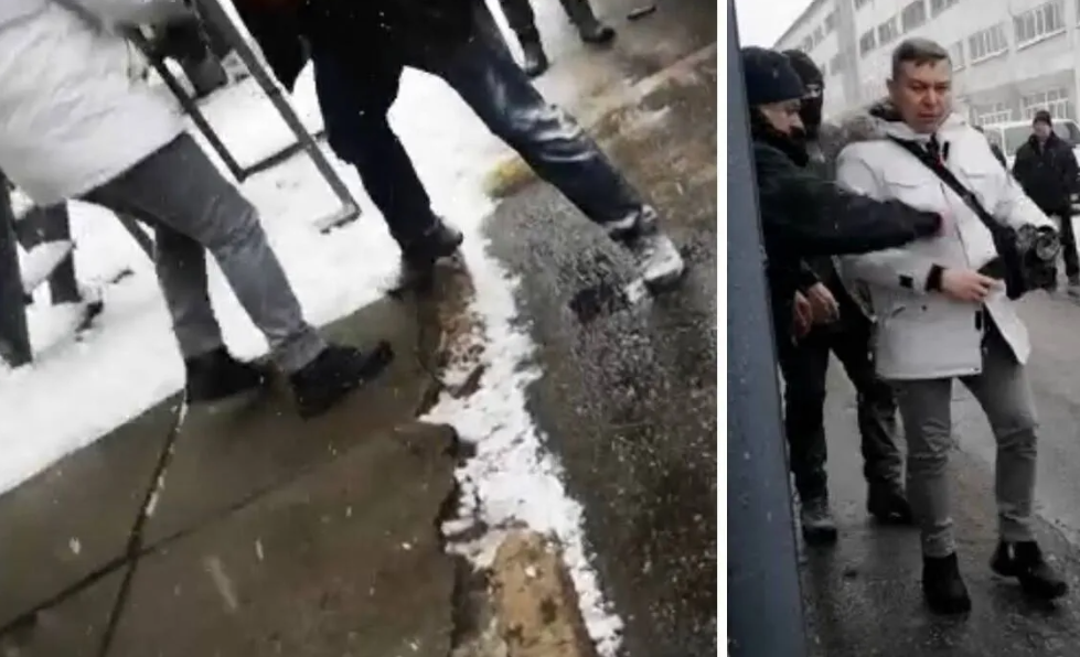 У Броварах рейдери напали на журналіста та виламують двері місцевого заводу / фото СтопКор У Броварах рейдери напали на журналіста та виламують двері місцевого заводу / фото СтопКор