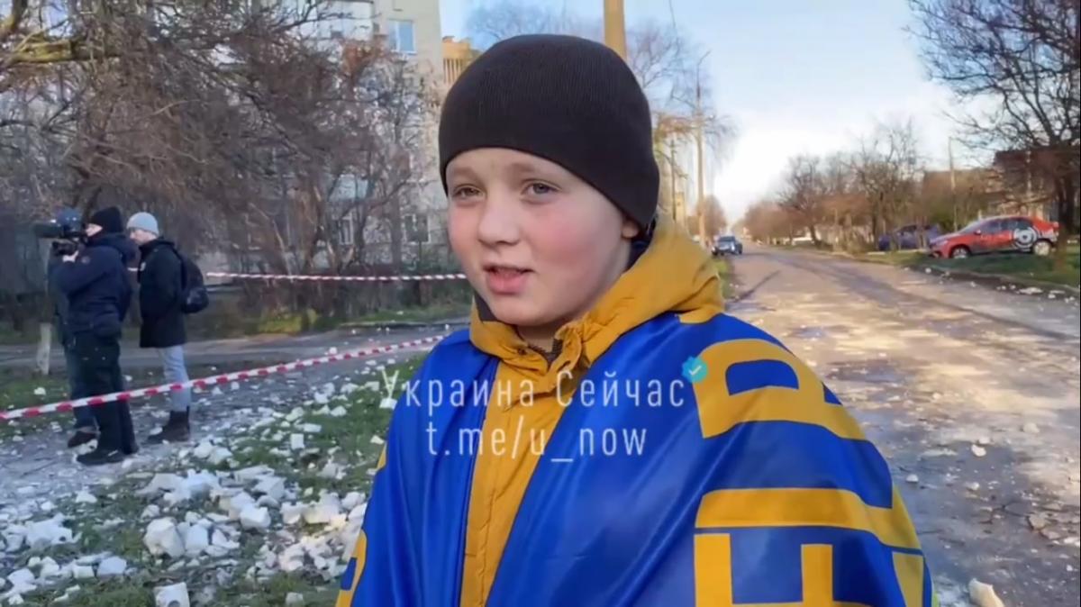 Мальчик из Херсона эмоционально ответил, кем считает россиян / скриншот Мальчик из Херсона эмоционально ответил, кем считает россиян / скриншот