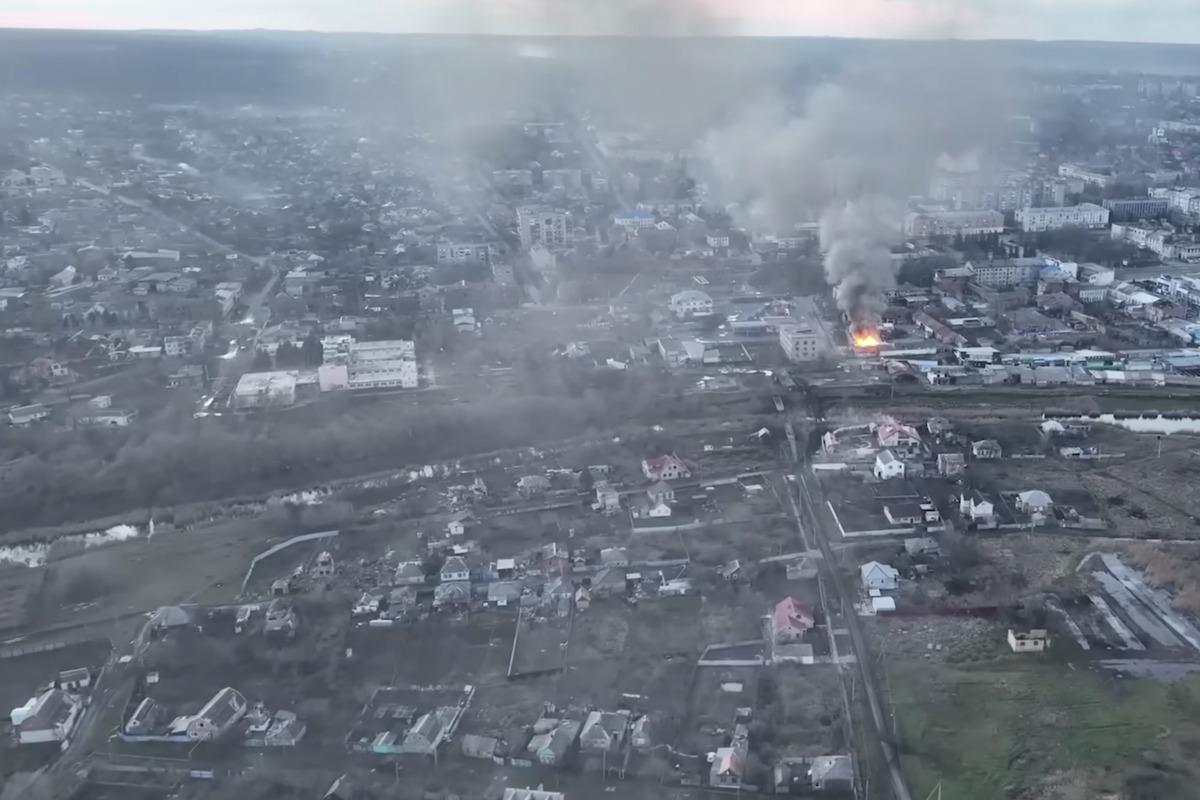 Розвідка Британії вважає, що російські війська здобули тактичні успіхи біля Бахмута / скріншот Розвідка Британії вважає, що російські війська здобули тактичні успіхи біля Бахмута / скріншот