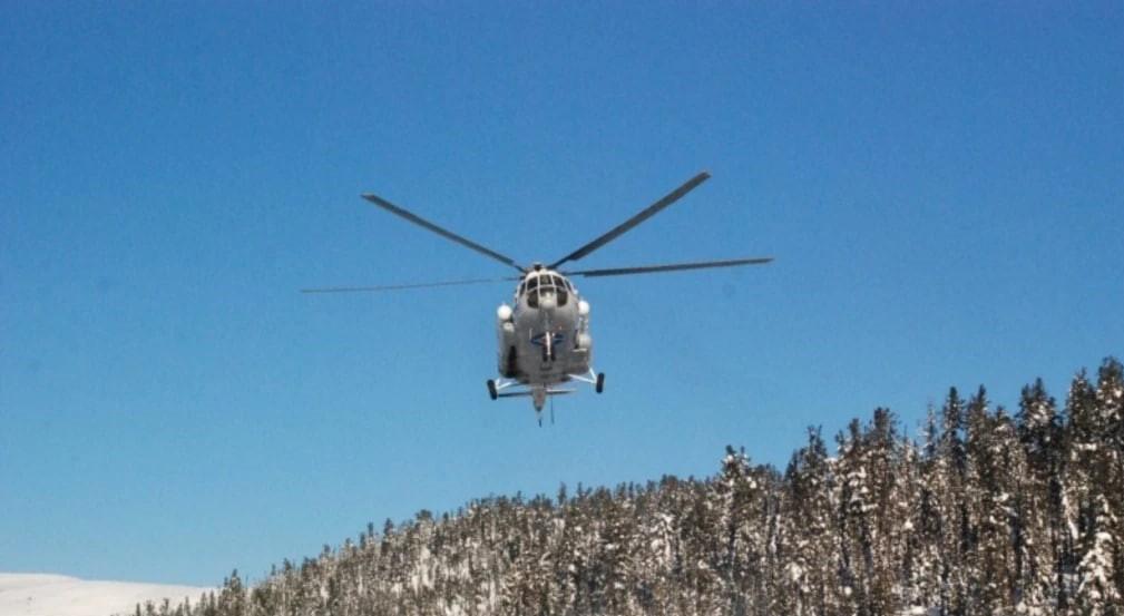 В России разбился и сгорел вертолет Ми-8 / МЧС РФ