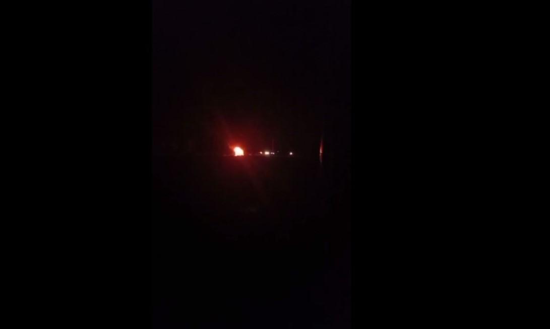 На Кримському перешийку палала колона РФ / скриншот На Кримському перешийку палала колона РФ / скриншот