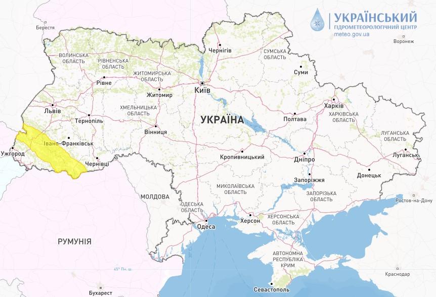 В Україні оголосили штормове попередження: де погіршиться погода (карта) В Україні оголосили штормове попередження: де погіршиться погода (карта)