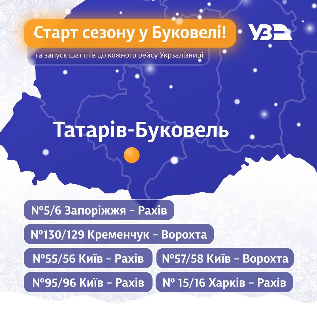 Какие поезда проходят через станцию "Татаров-Буковель" / фото t.me/UkrzalInfo Какие поезда проходят через станцию "Татаров-Буковель" / фото t.me/UkrzalInfo