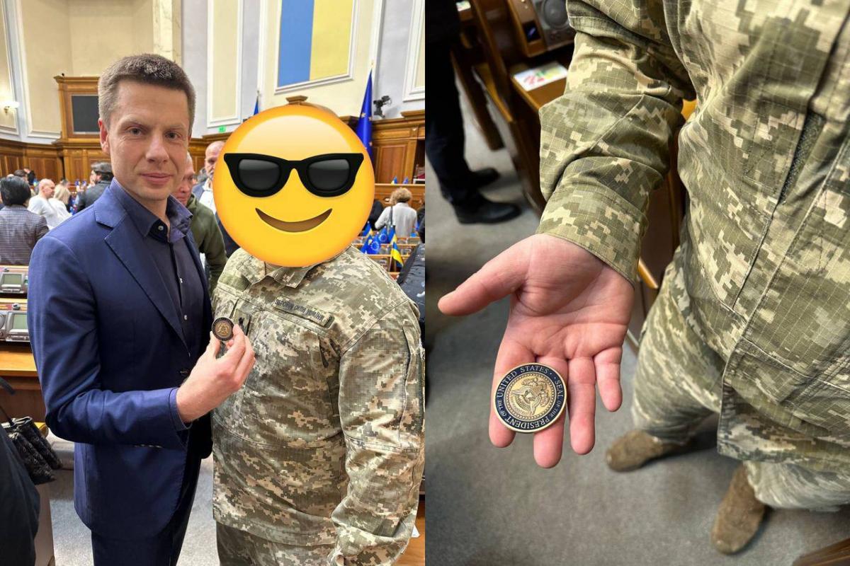Отдал долг: Зеленский передал командиру батареи HIMARS награду от Байдена / фото Алексей Гончаренко в Telegram Отдал долг: Зеленский передал командиру батареи HIMARS награду от Байдена / фото Алексей Гончаренко в Telegram
