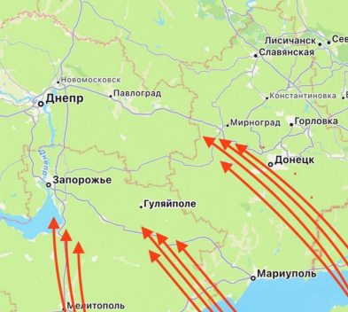 Россия сегодня запустила по Украине дроны-камикадзе / карта t.me/Tsaplienko