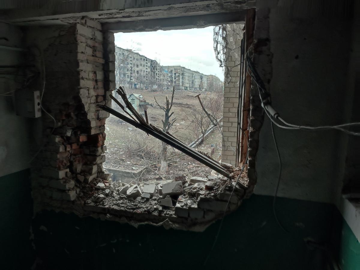 Последствия российских обстрелов в Бахмуте / фото УНИАН