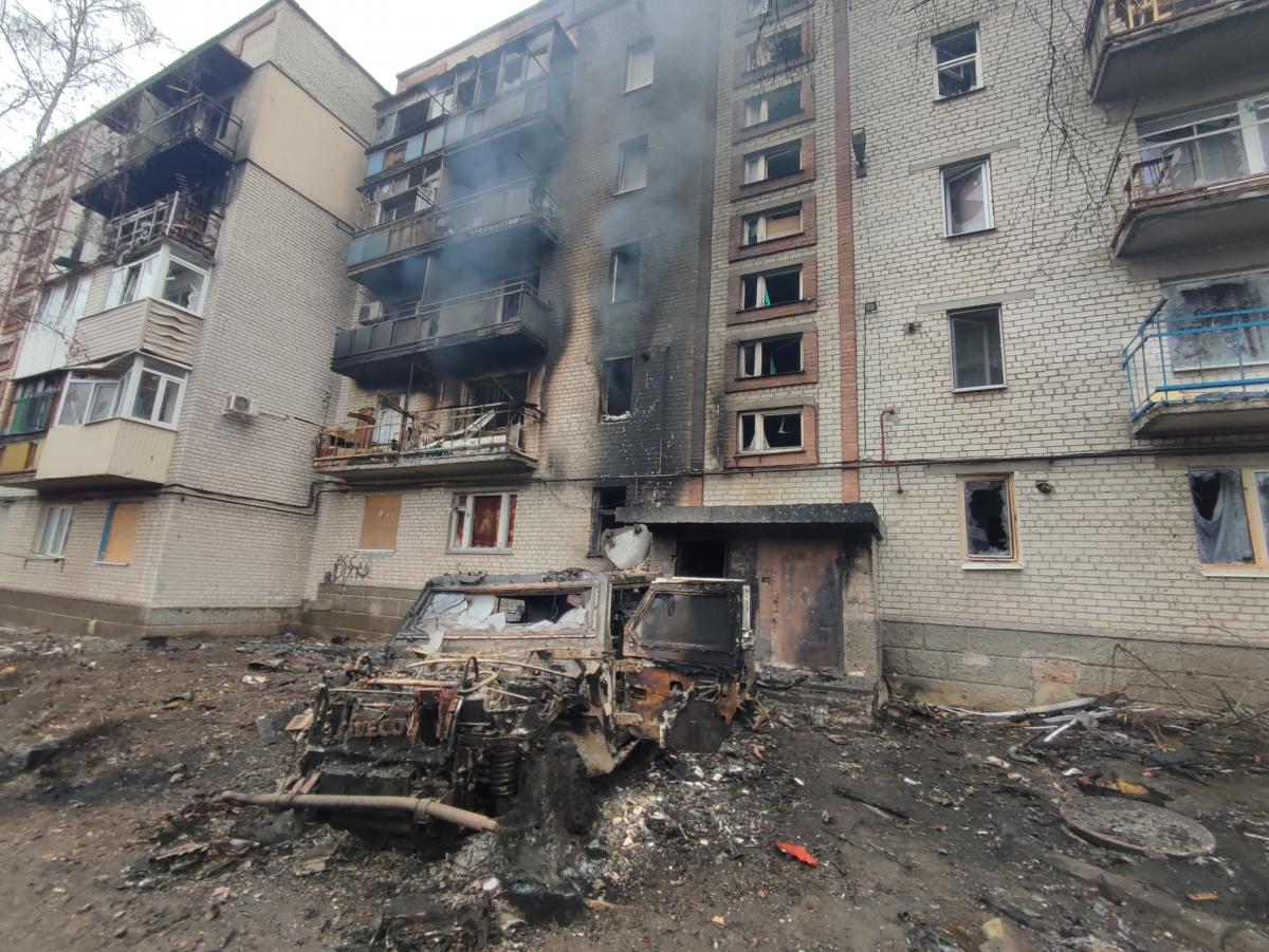 Знищена російськими військами житлова інфраструктура Бахмута / фото УНИАН Знищена російськими військами житлова інфраструктура Бахмута / фото УНИАН