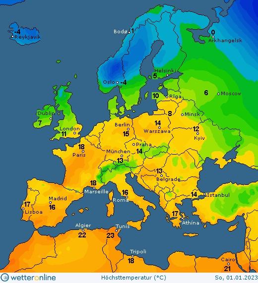 Weather in Ukraine on January 1, 2023