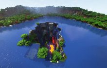 У Minecraft знайшли один з найунікальніших світів – з розколиною і селом посеред озера
