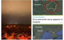 "Знатно бабахнуло": у Брянській області "прилетіло" у військову частину (фото)