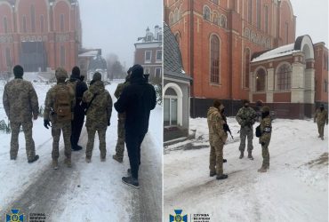 СБУ прийшла з обшуками у Свято-Покровський собор УПЦ МП в Борисполі (фото)