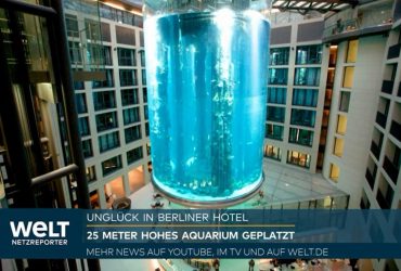 У Берліні вибухнув найбільший у світі циліндричний акваріум