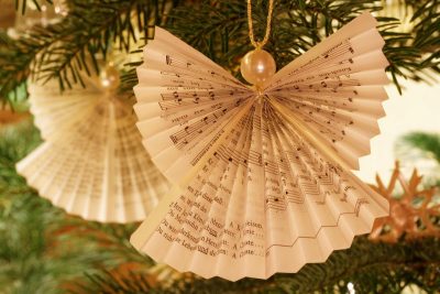 Рождественские украшения на ёлку из бумаги