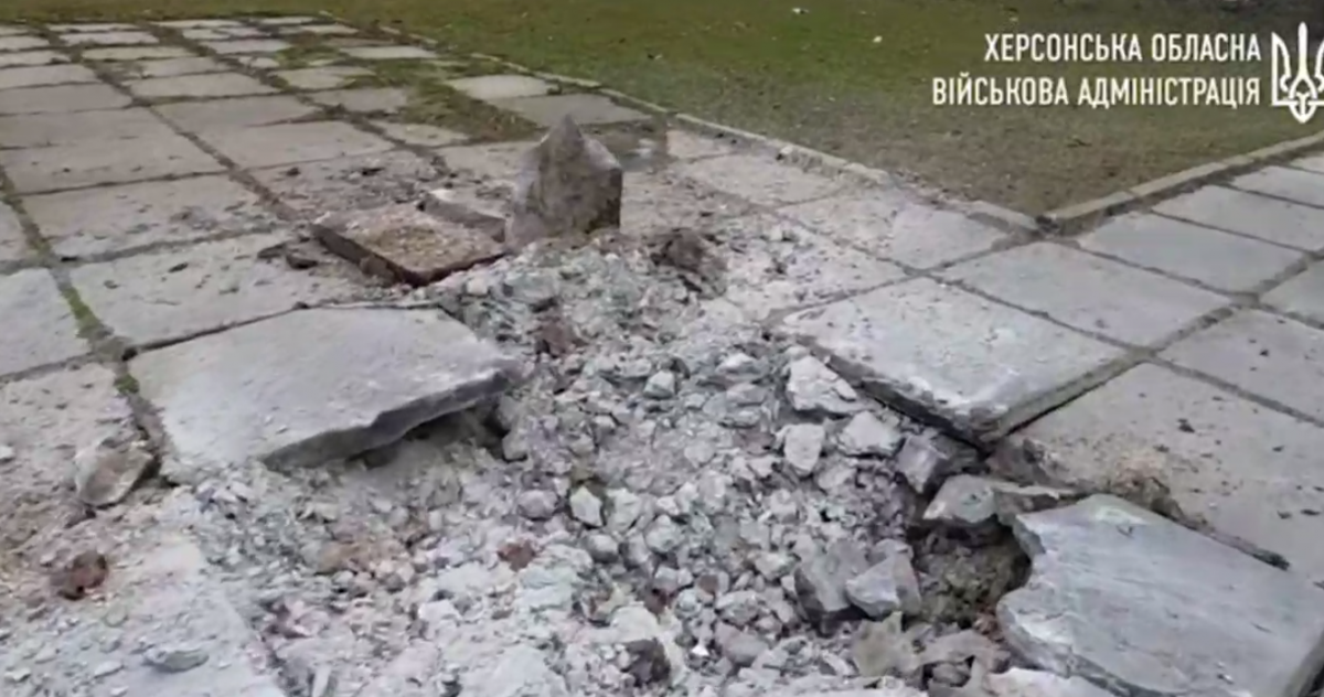 Оккупанты ударили по Херсону \ скриншот с видео Оккупанты ударили по Херсону \ скриншот с видео