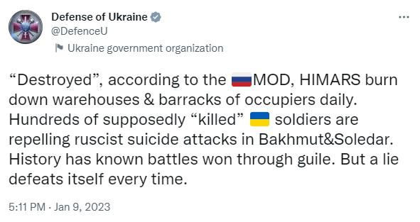 скріншот Twitter Міноборони України