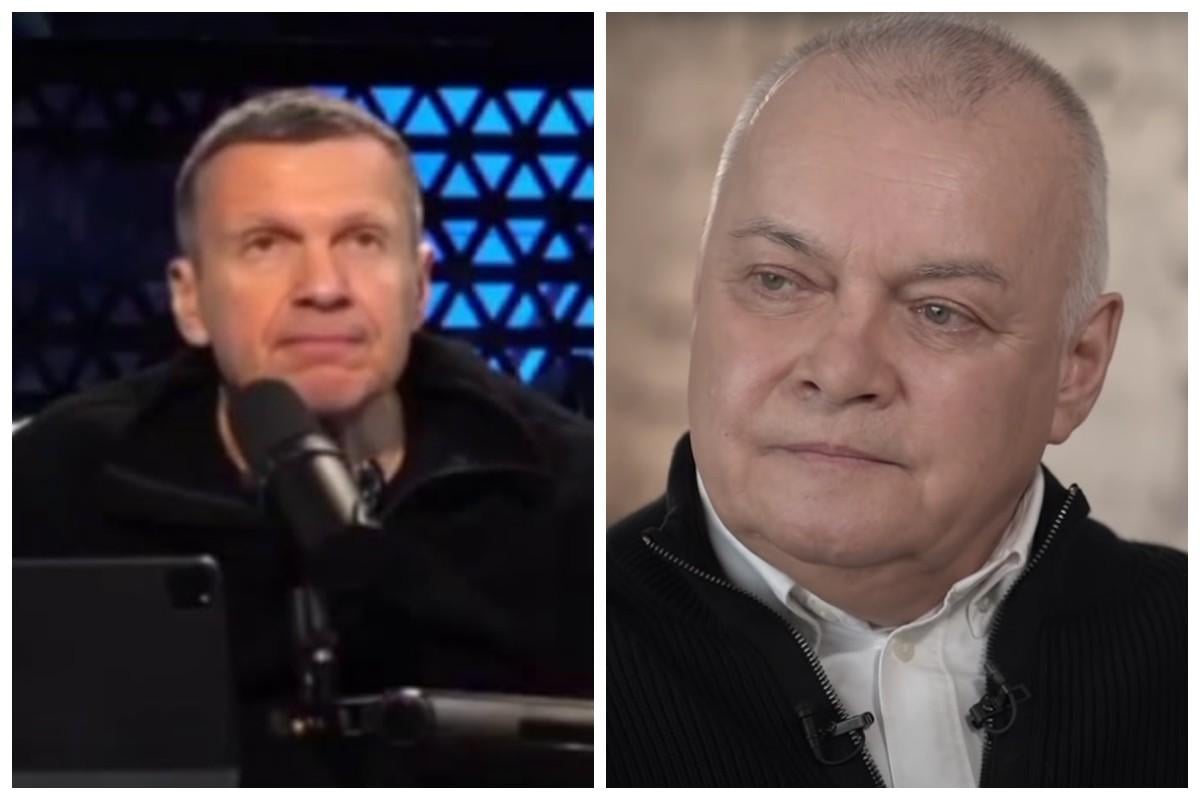 Пропагандисти Соловйов і Кисельов активно поширюють наративи Кремля / скріншоти з відео Пропагандисти Соловйов і Кисельов активно поширюють наративи Кремля / скріншоти з відео