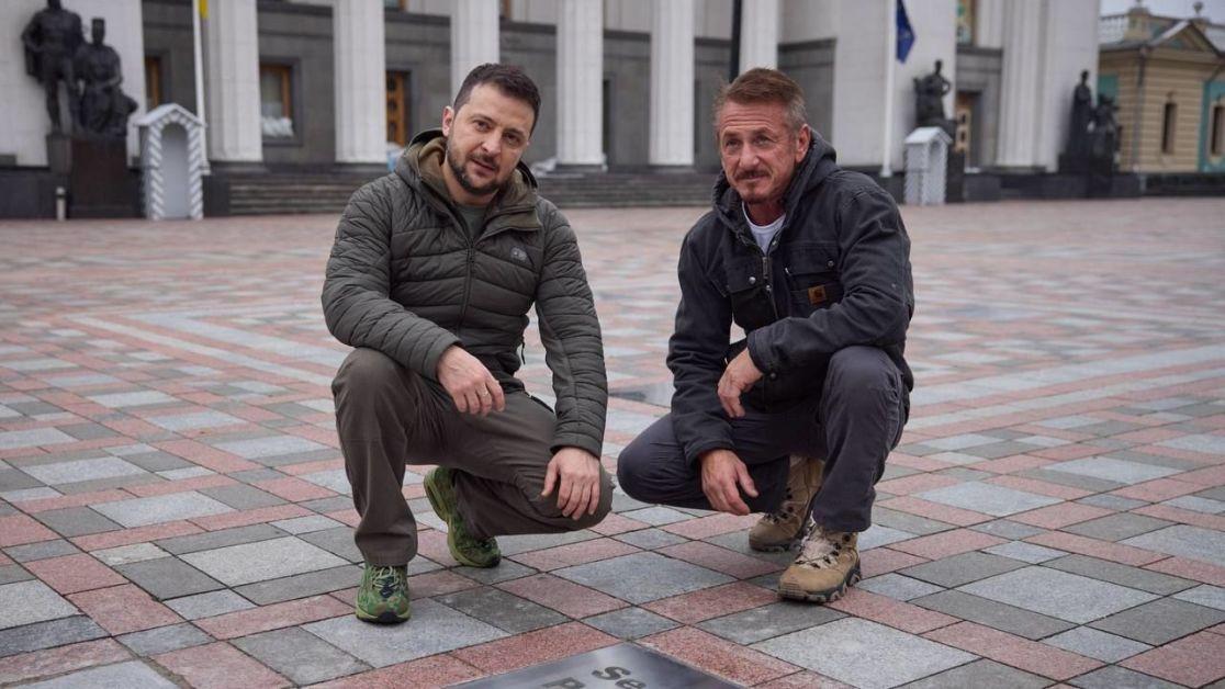 Шон Пенн и Владимир Зеленский в Киеве / фото - Офис Президента Шон Пенн и Владимир Зеленский в Киеве / фото - Офис Президента