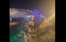 Символічно: російський літак "Побєда" застряг у заметах аеропорту Пермі (відео)