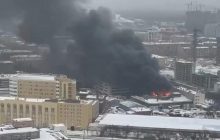 В Москве возник масштабный пожар 3-го ранга, к тушению привлекли авиацию (видео)