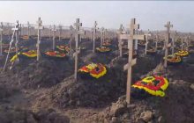 Безымянные могилы и фирменные венки: в сети показали огромное кладбище "Вагнера" (видео)