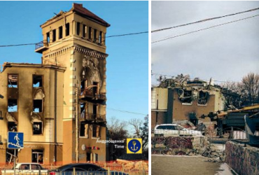 Оккупанты в Мариуполе снесли исторический дом с часами (фото)