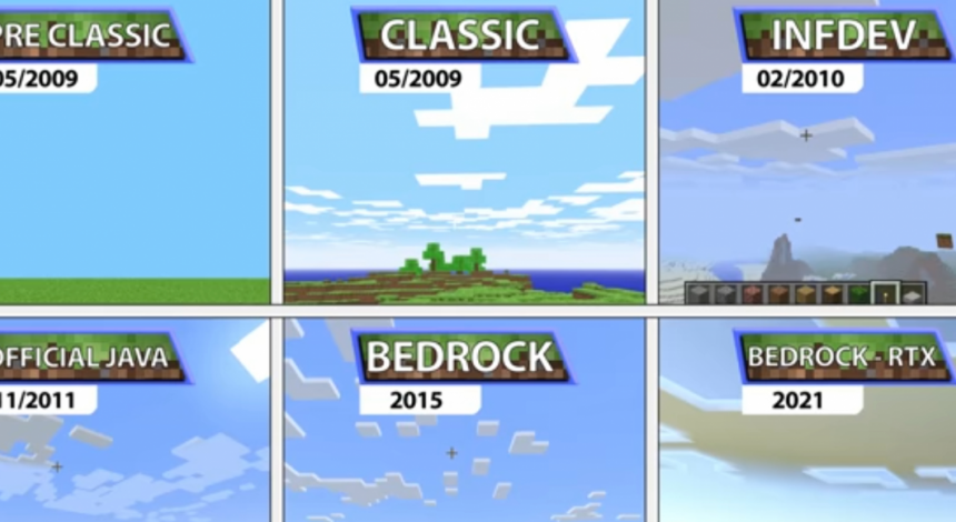 Блогер показав, як змінювалася графіка в Minecraft протягом 12 років (відео)