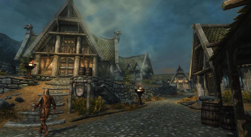 Игрок в Skyrim смог прокачать все навыки до максимума, не покидая стартового города