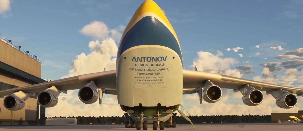 В игру Microsoft Flight Simulator добавят украинский самолет Ан-225 «Мрия» / скриншот с видео