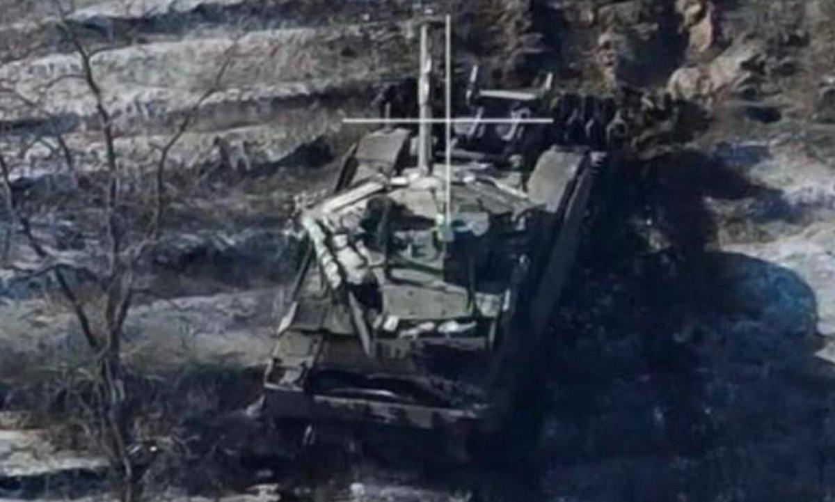 Российский "Терминатор" красиво сгорел в Украине / скриншот Российский "Терминатор" красиво сгорел в Украине / скриншот