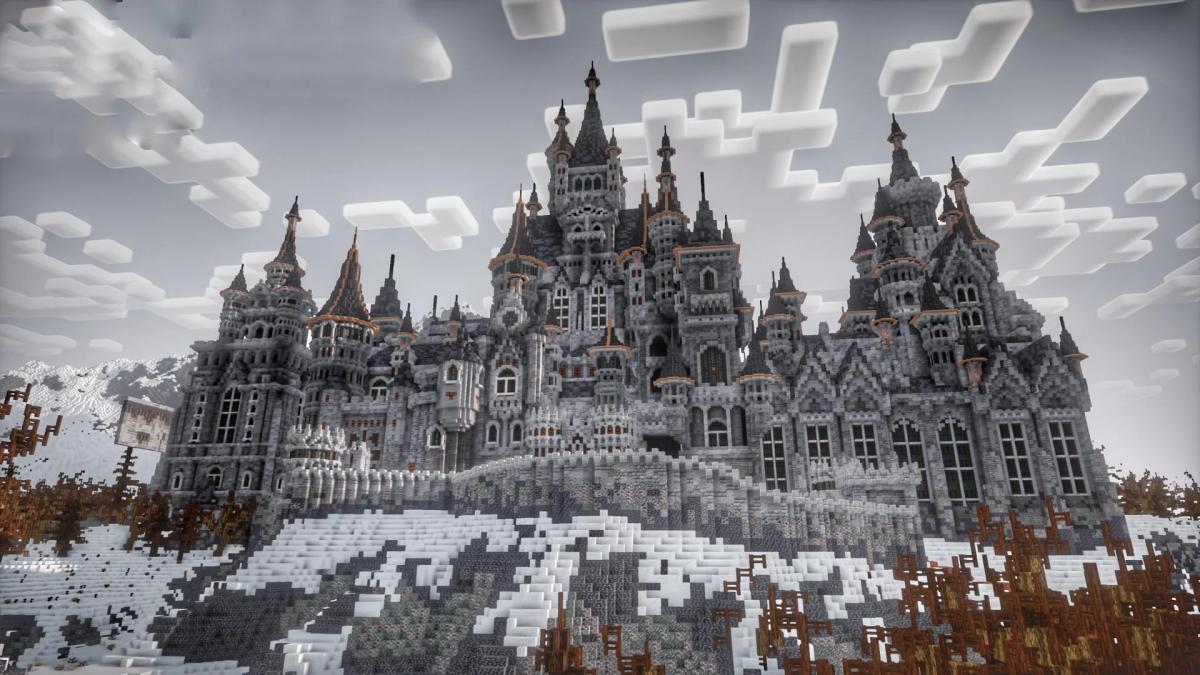 Замок Димитреску в Minecraft / фото hibreck Замок Димитреску в Minecraft / фото hibreck