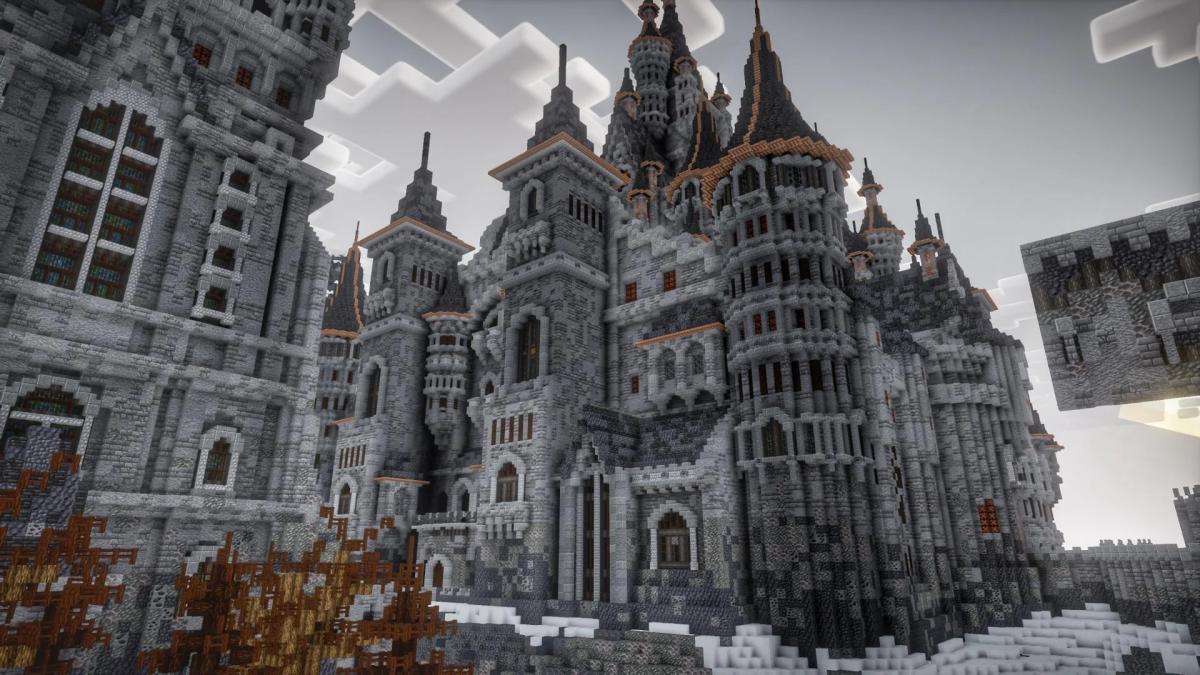 Замок Димитреску в Minecraft / фото hibreck Замок Димитреску в Minecraft / фото hibreck