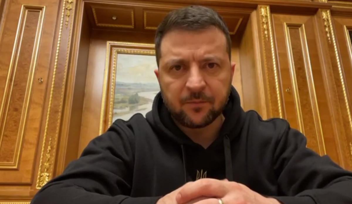 Zelensky addressed the Ukrainians after the missile attack by the Russians / screenshot from the video