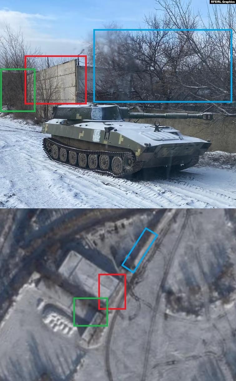 Место, где сфотографировали САУ "Гвоздика" / фото Радио Свобода Место, где сфотографировали САУ "Гвоздика" / фото Радио Свобода