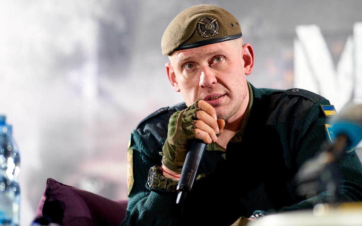 Актор Олексій Тритенко під час презентції фільму "Мирний-21" у Києві / фото Kinomania Film Distribution Актор Олексій Тритенко під час презентції фільму "Мирний-21" у Києві / фото Kinomania Film Distribution