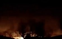 На видео показали, как горят сбитые в Днепре "Шахеды"