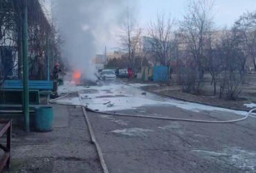 В Энергодаре взорвался автомобиль с местным коллаборантом (фото, видео)