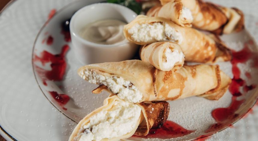 Сама нежность: блины с творогом в духовке