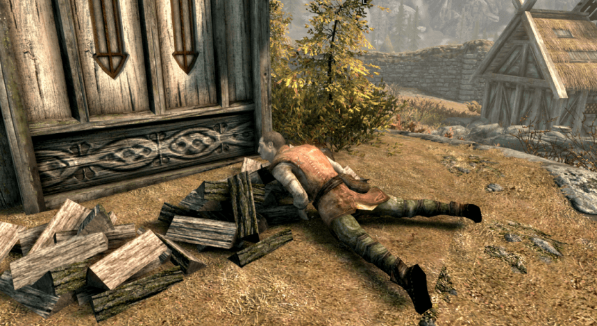 Игрок обнаружил в Skyrim известного персонажа, погибшего при загадочных обстоятельствах