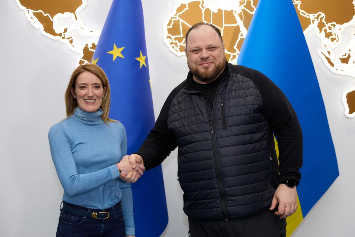 Роберта Метсола провела переговоры с Русланом Стефанчуком / фото Ruslan Stefanchuk Роберта Метсола провела переговоры с Русланом Стефанчуком / фото Ruslan Stefanchuk