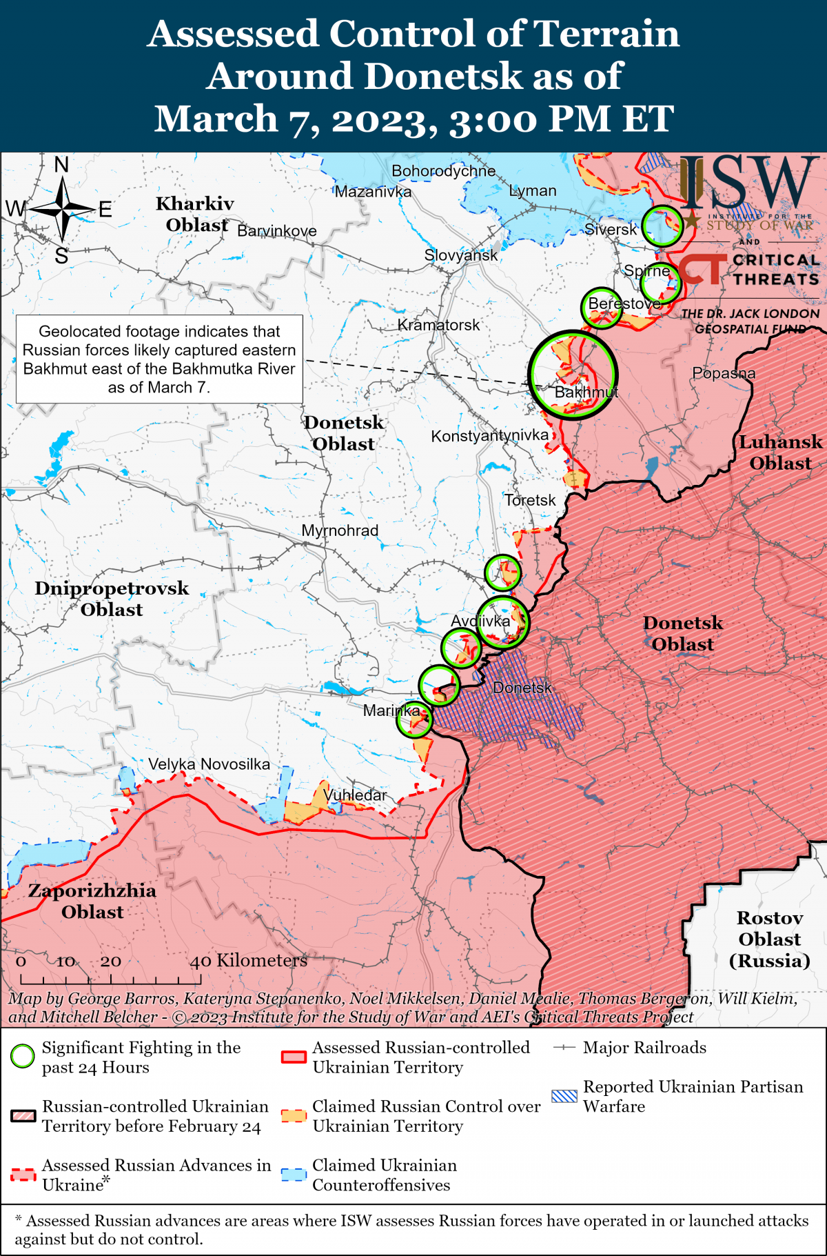 Сили РФ біля Бахмута зрушили на 200 км, кажуть в ISW / фото understandingwar