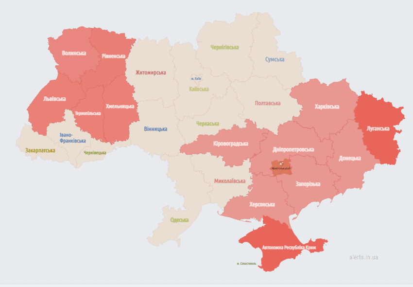 Воздушная тревога 18 марта / скриншот Воздушная тревога 18 марта / скриншот
