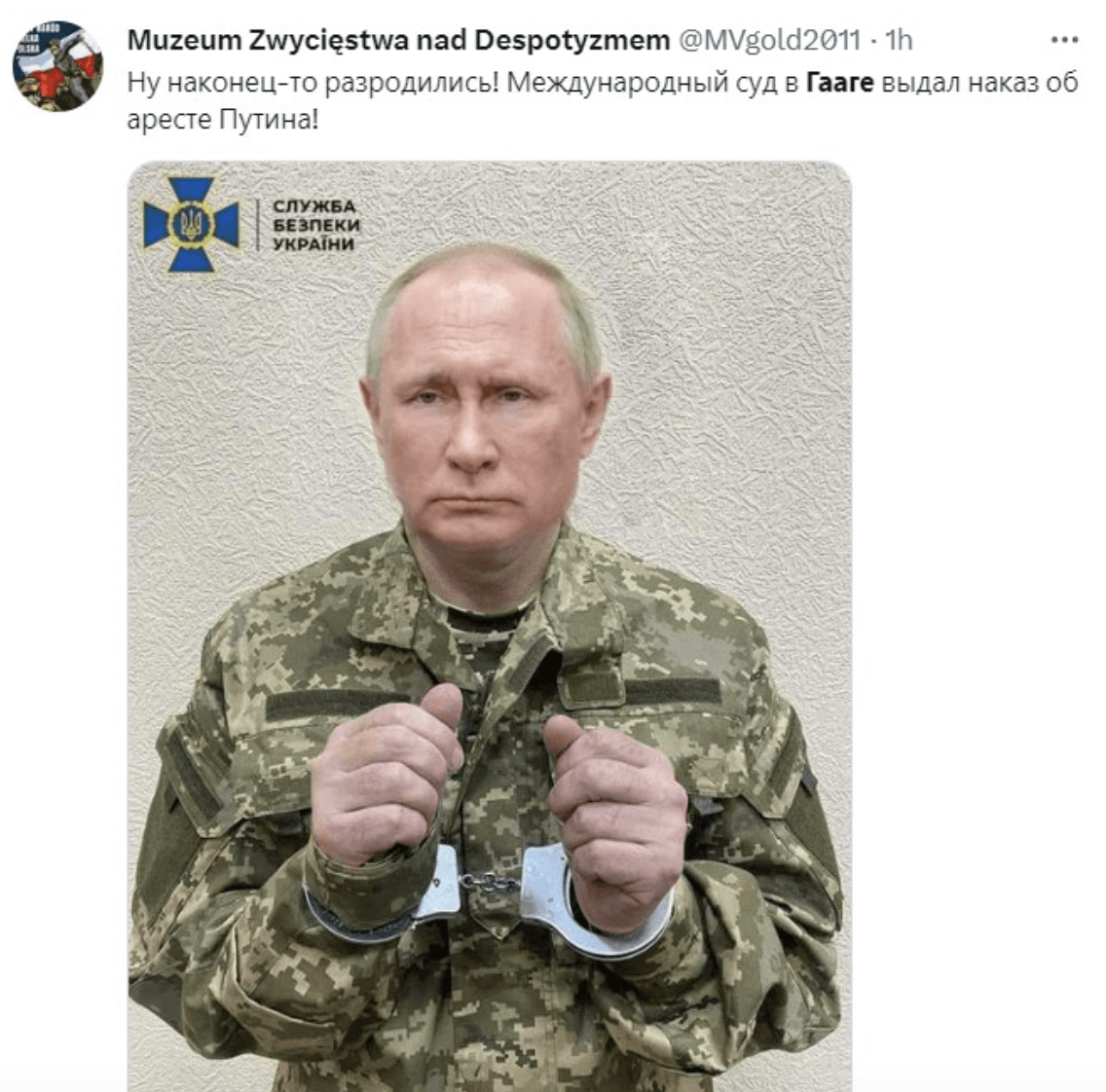Мережа регоче через ордер на арешт Путіна (фотожаби) Мережа регоче через ордер на арешт Путіна (фотожаби)