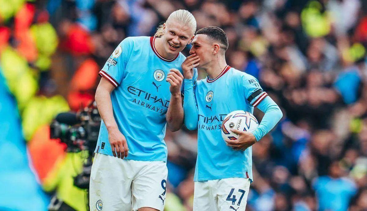 Erling Holland and Phil Foden / photo twitter.com/ManCity