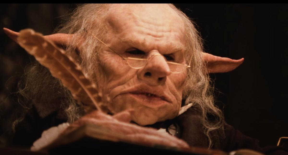 The actor played the goblin from the bank in the film 