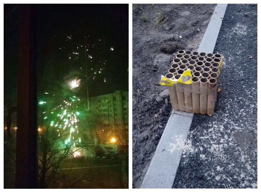 С места происшествия правоохранители изъяли использованную пиротехнику на 36 выстрелов / фото полиция Киева С места происшествия правоохранители изъяли использованную пиротехнику на 36 выстрелов / фото полиция Киева