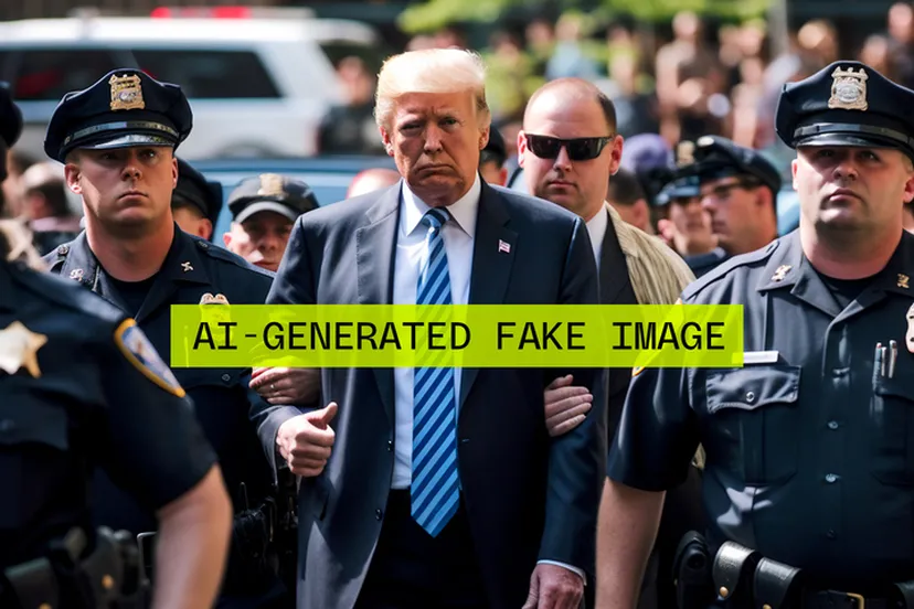 Згенероване Midjourney зображення арешту Дональда Трампа / фото The Verge Згенероване Midjourney зображення арешту Дональда Трампа / фото The Verge
